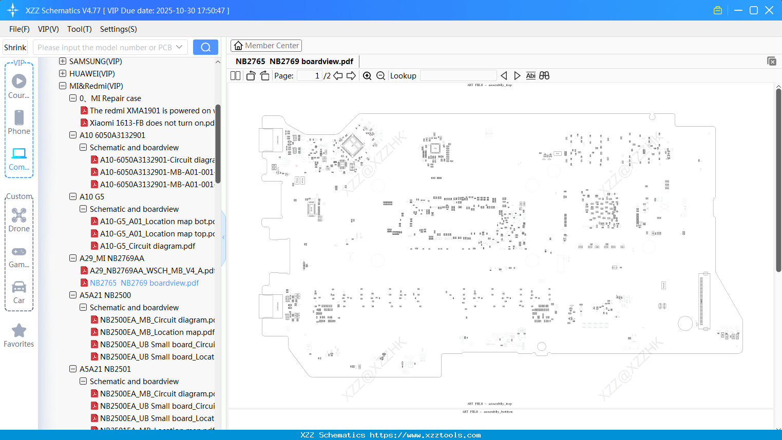 Laptop Xiaomi NB2765 NB2769 Boardview